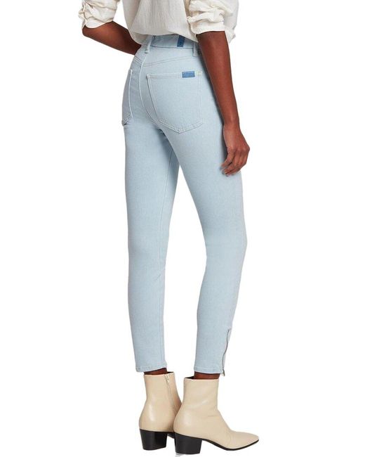 7 For All Mankind Blue Ultra High Rise Skinny Ankle Pe1 Jean