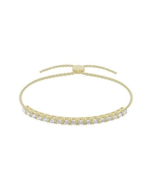 Lab Grown Diamonds White 14K 1.00 Ct. Tw. Lab Grown Diamond Tennis Bolo Bracelet