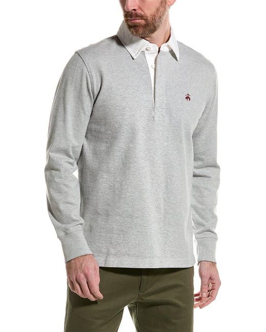 Brooks Brothers Gray Core Rugby Polo Shirt for men