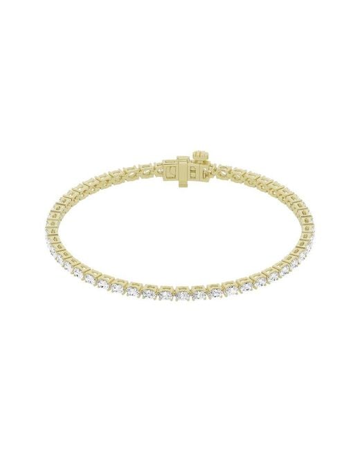 Lab Grown Diamonds Metallic 14K 3.00 Ct. Tw. Lab Grown Diamond Tennis Bracelet