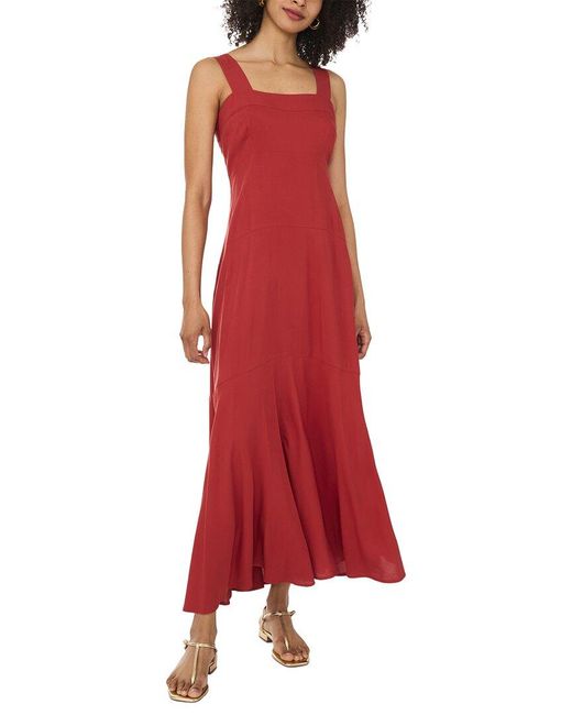 Vince Camuto Red 4 Tier Maxi Dress