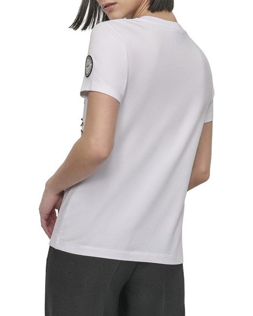 DKNY White Pins N Patches Top