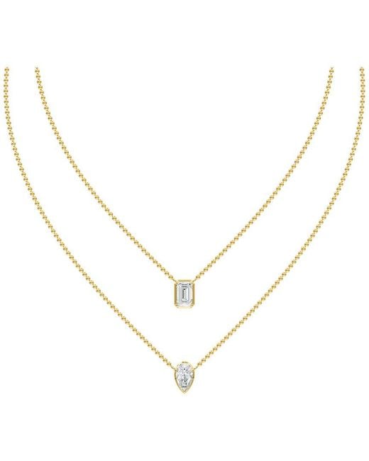 Lab Grown Diamonds Metallic 18K Plated 2.57 Ct. Tw. Lab-Grown Diamond Necklace