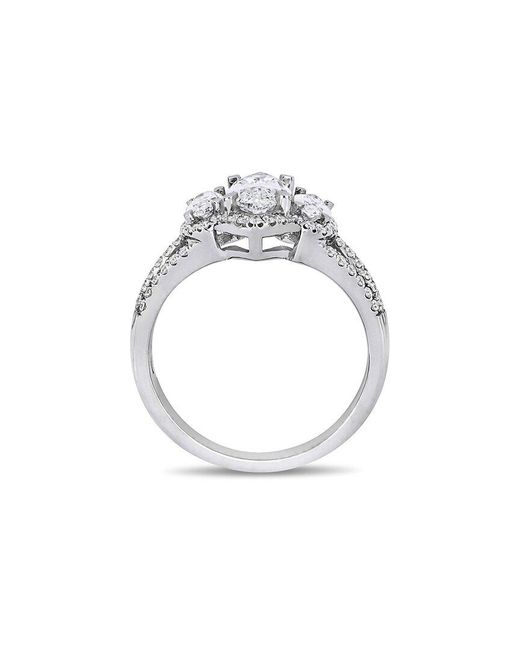 Rina Limor White 14K 1.71 Ct. Tw. Diamond Split Shank Halo Ring