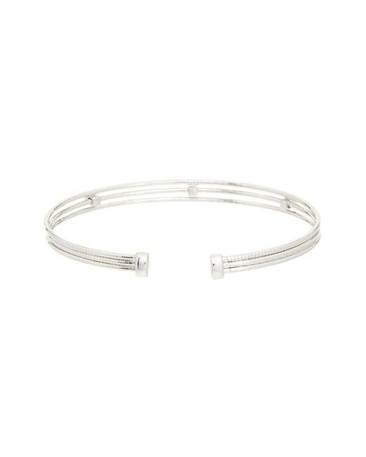 Meshmerise White 0.06 Ct. Tw. Diamond 18K Over Bangle Bracelet
