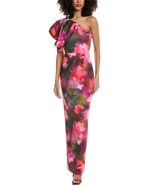 Black Halo Red Egan Gown