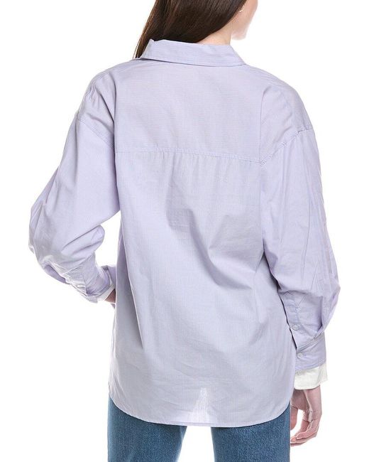 Line & Dot Purple Maxin Shirt