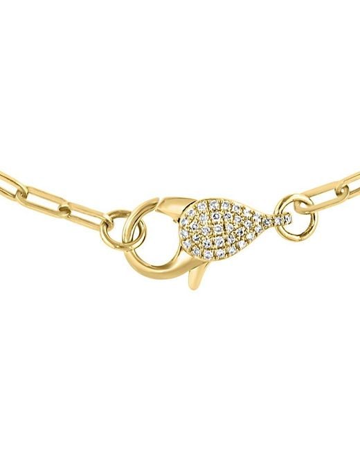 Effy Fine Jewelry Metallic 14K 0.11 Ct. Tw. Diamond Bracelet