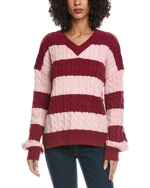Madison Miles Red Knit Sweater
