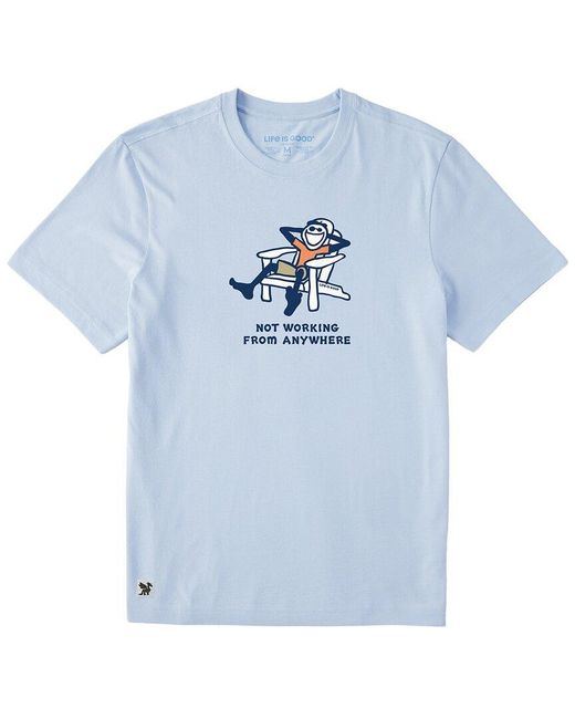 Life Is Good. Blue Crusher Tee for men
