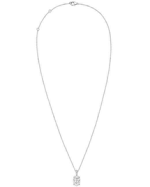 Diana M Metallic Diana M. 14K 6.00 Ct. Tw. Lab-Grown Diamond Pendant Necklace