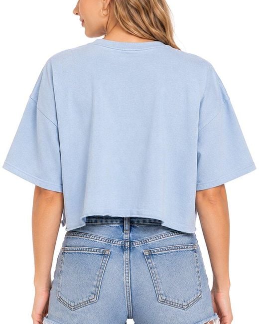Prince Peter Blue Oversized Crop Top