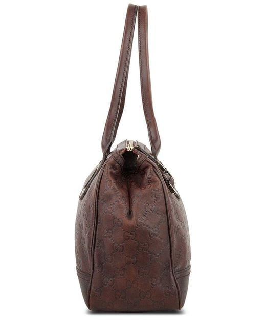 Gucci Brown Ssima Leather Princy Tote (Authentic Pre-Loved)