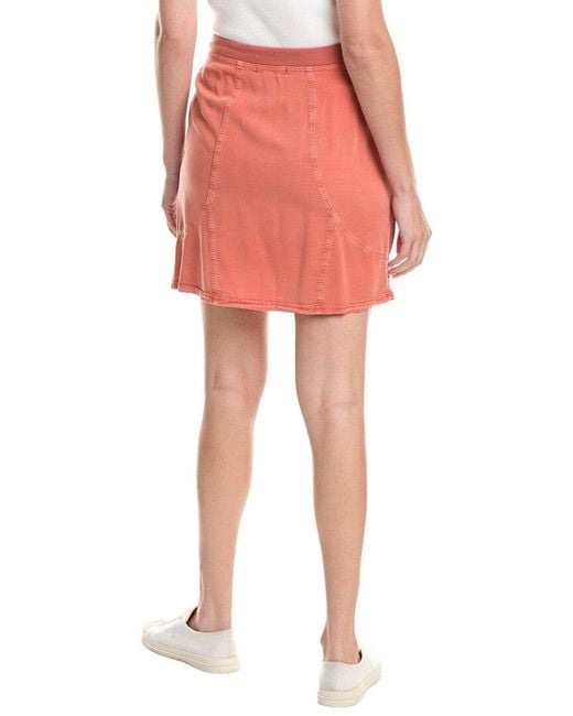 XCVI Red Leto Twill Mini Skirt