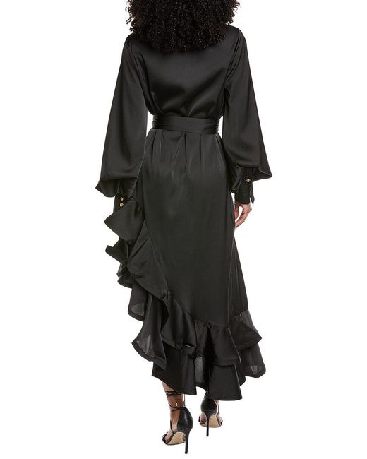 Beulah London Black Solid Maxi Dress