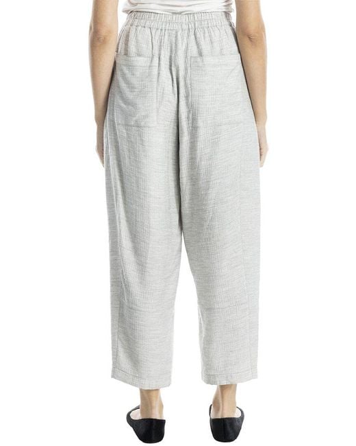 Max Studio Gray Elastic Waist Crop Pant