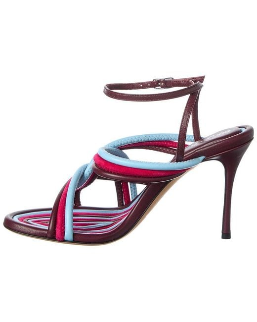 Sergio Rossi Pink Watamu 90 Leather Sandal