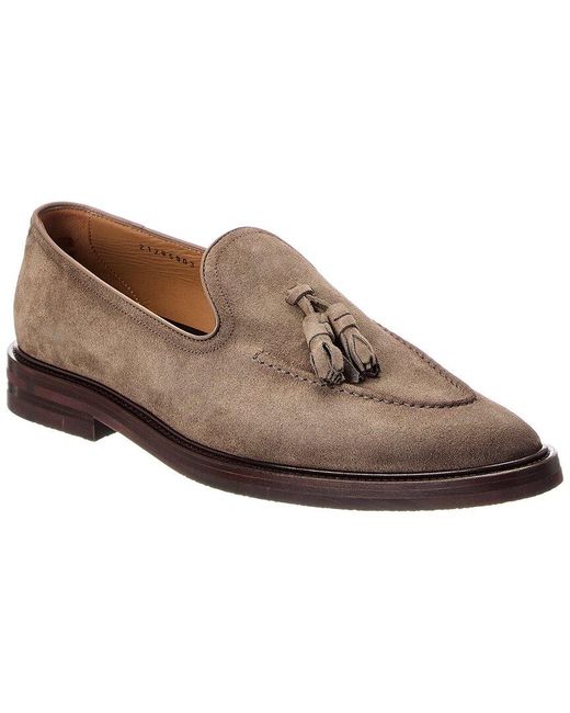 Boss Brown Cassian Suede Loafer for men