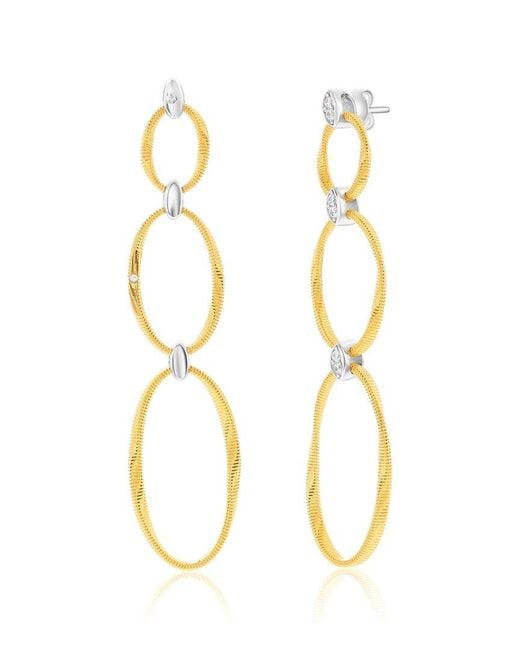 Suzy Levian CZ Jewelry Metallic Suzy Levian Golden Helix Cz Dangle Drop Earrings