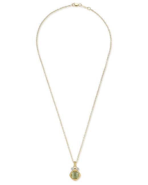 Reiss Metallic 14K 1.82 Ct. Tw. Diamond & Amethyst Necklace