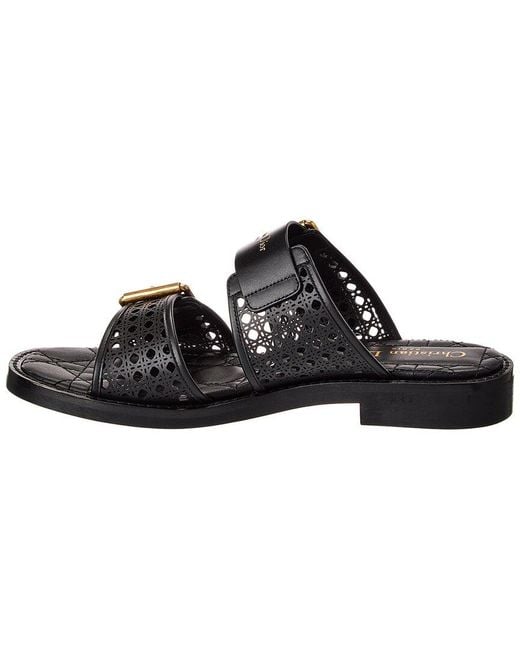 Dior Black D-Avenue Leather Sandal