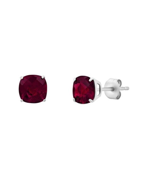 MaxColor Purple 14k 4.50 Ct. Tw. Lab-grown Ruby Studs