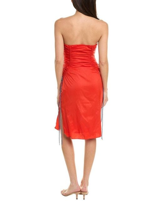 Staud Red Romina Dress