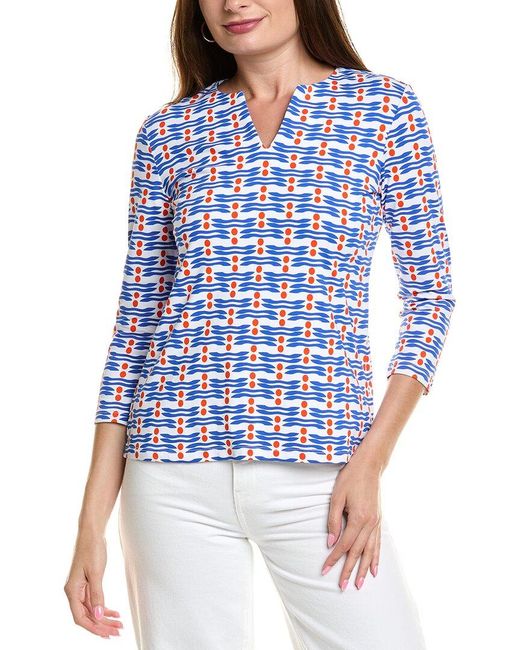 J.McLaughlin Blue Carly Catalina Cloth Top