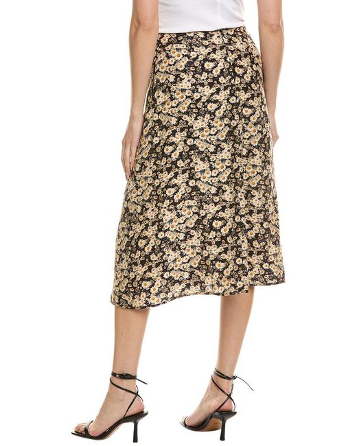 Stella McCartney Natural Annie Silk Midi Skirt