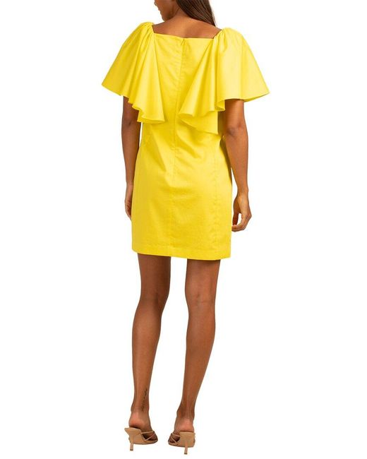Trina Turk Yellow Hollywood Silk-blend Mini Dress