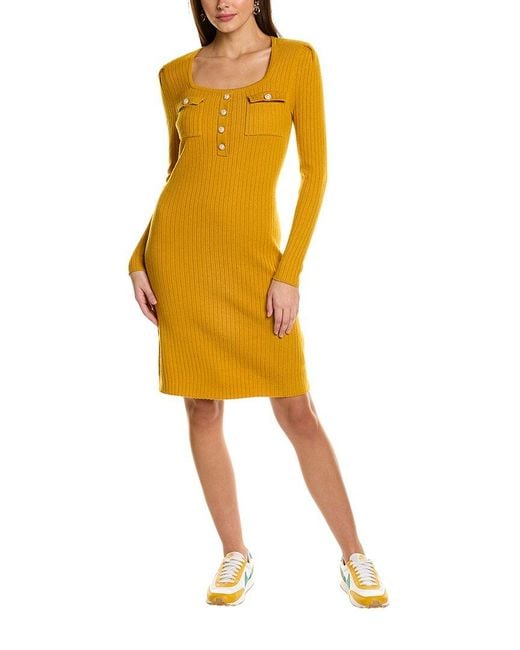 Nanette Lepore Yellow Leah Sweaterdress
