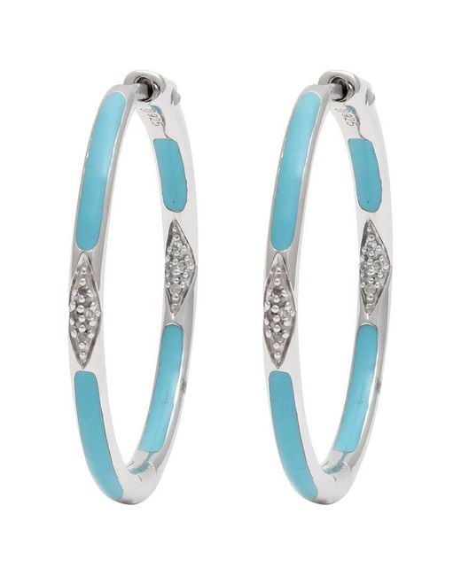 Diamond Select Cuts Blue 0.06 Ct. Tw. Diamond Hoops