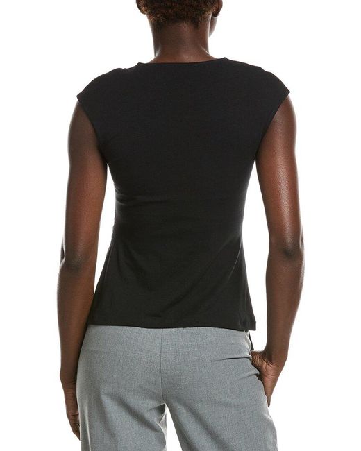 Theory Black Cap Sleeve Top