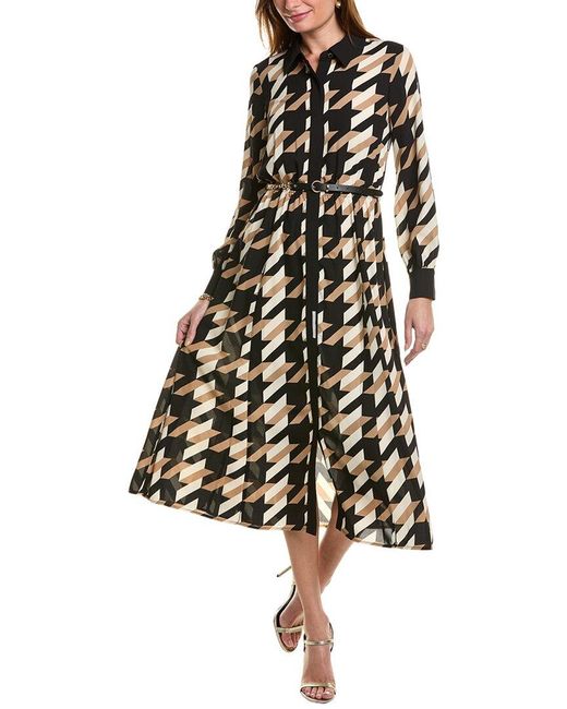 Anne Klein Mixed Media Shirtdress in White Lyst Canada