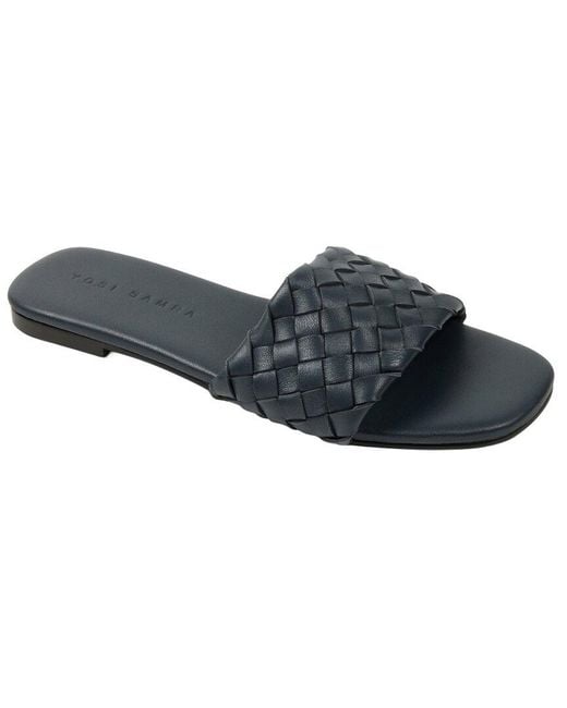 Yosi Samra Blue Nathalie Leather Sandal