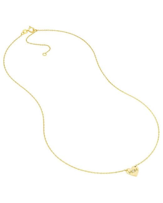 HAWLEY ST Metallic 14K 0.01 Ct. Tw. Diamond Heart Necklace