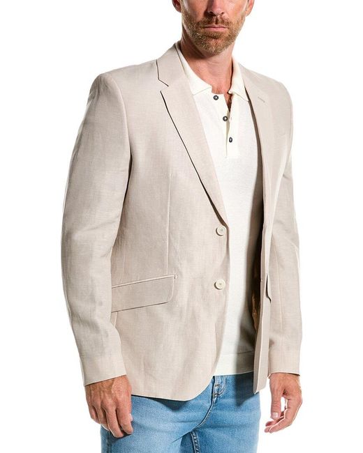 Ted Baker Natural Lancej Slim Fit Linen & Wool-blend Blazer for men