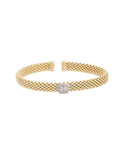 Meshmerise Metallic Mesh 0.10 Ct. Tw. Diamond Bangle Bracelet