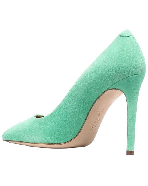 Ferragamo Green Ilary 105Mm Leather Pump