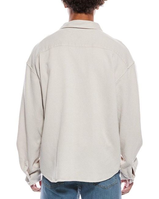 FRAME White Waffle Textured Shirt for men