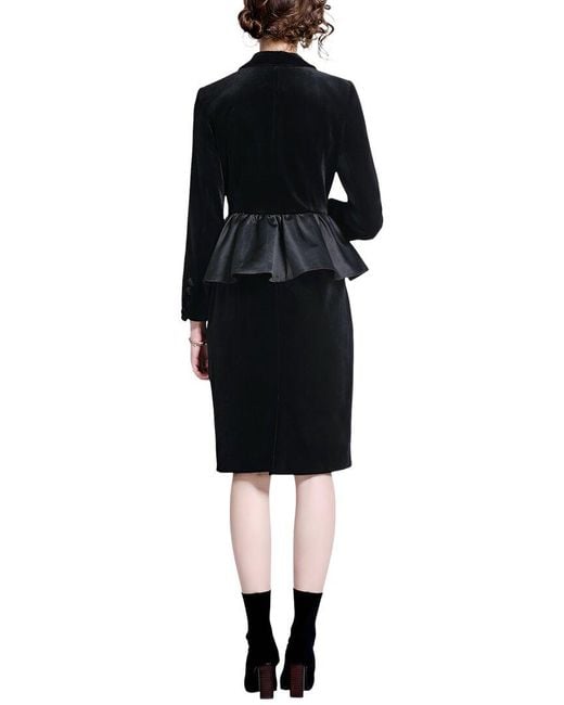 DZA Black 2Pc Blazer & Skirt Set
