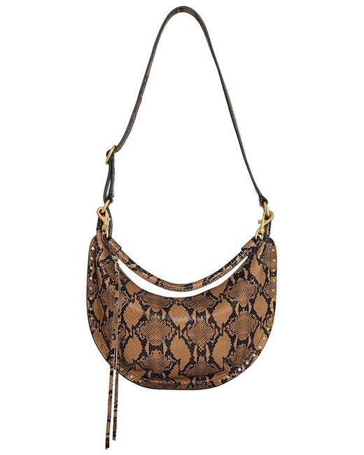 Rebecca Minkoff Metallic Darren Crescent Leather Crossbody
