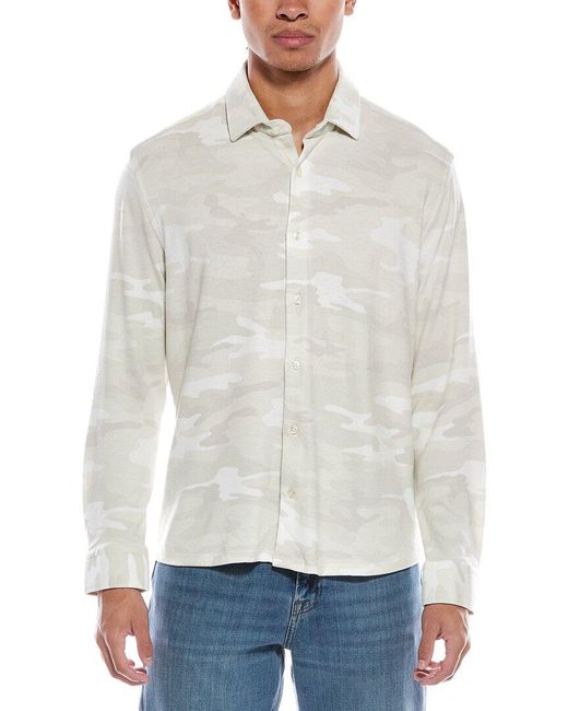 Stone Rose White Technical Performance Fleece Shirt for men