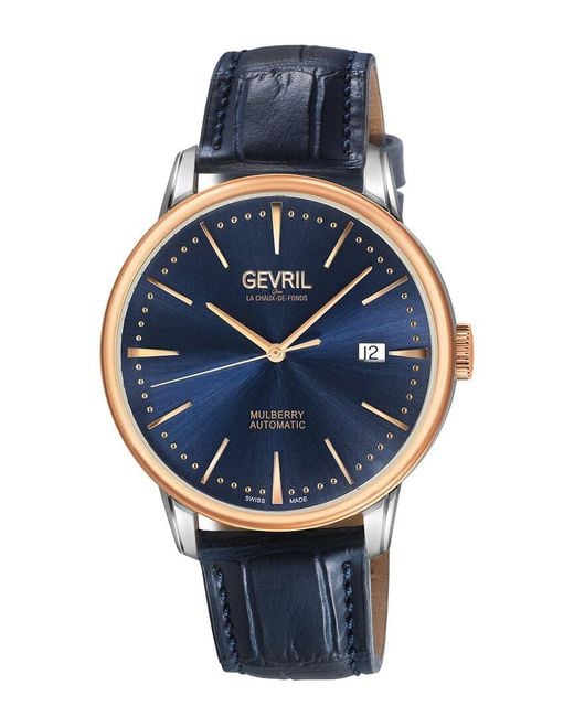Gevril Blue Mulberry Watch for men