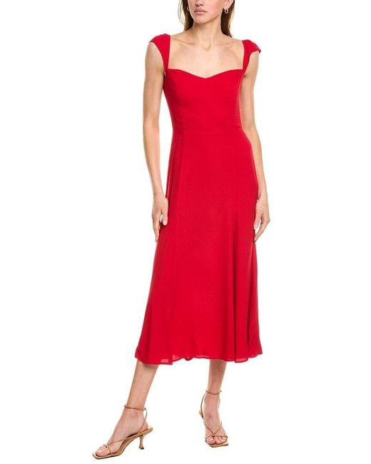 Lyra & Co Red Midi Dress