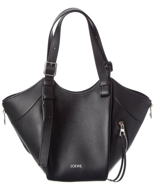 Loewe Black Hammock Flip Leather Tote