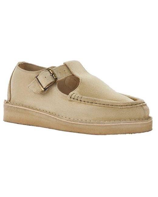 Clarks Natural Nomad T Bar Suede Shoe