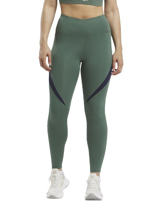 Reebok Green Train Colorblock Tight