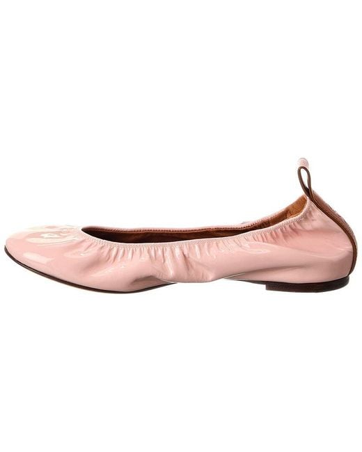 Lanvin Pink Patent Ballerina Flat