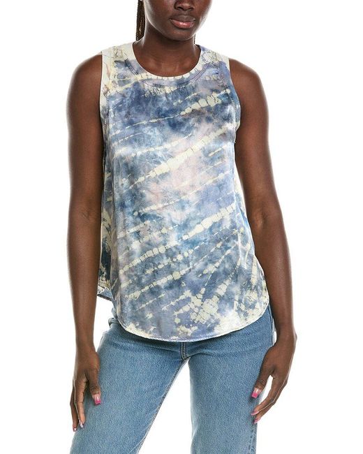 Michael Stars Blue Shay Binding Tank Top